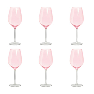Set 6 Calici Excelsa – Color Wine, Vetro Rosa 50 cl