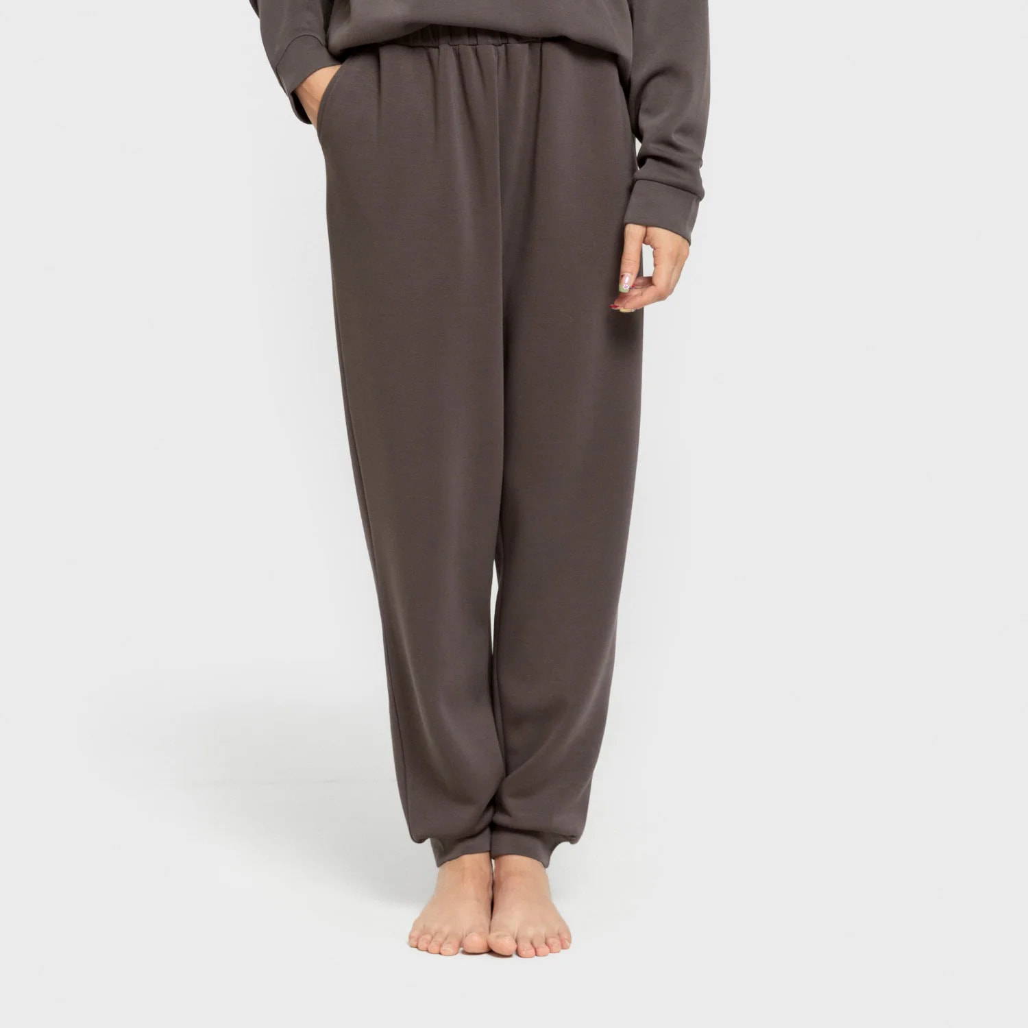 Pantaloni jogger in stile modal da donna