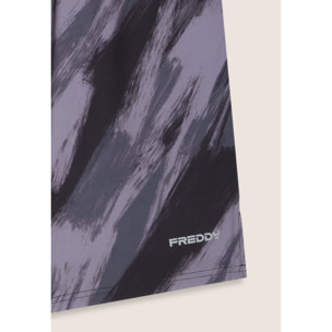 Shorts stampati con coulisse e tasche zip