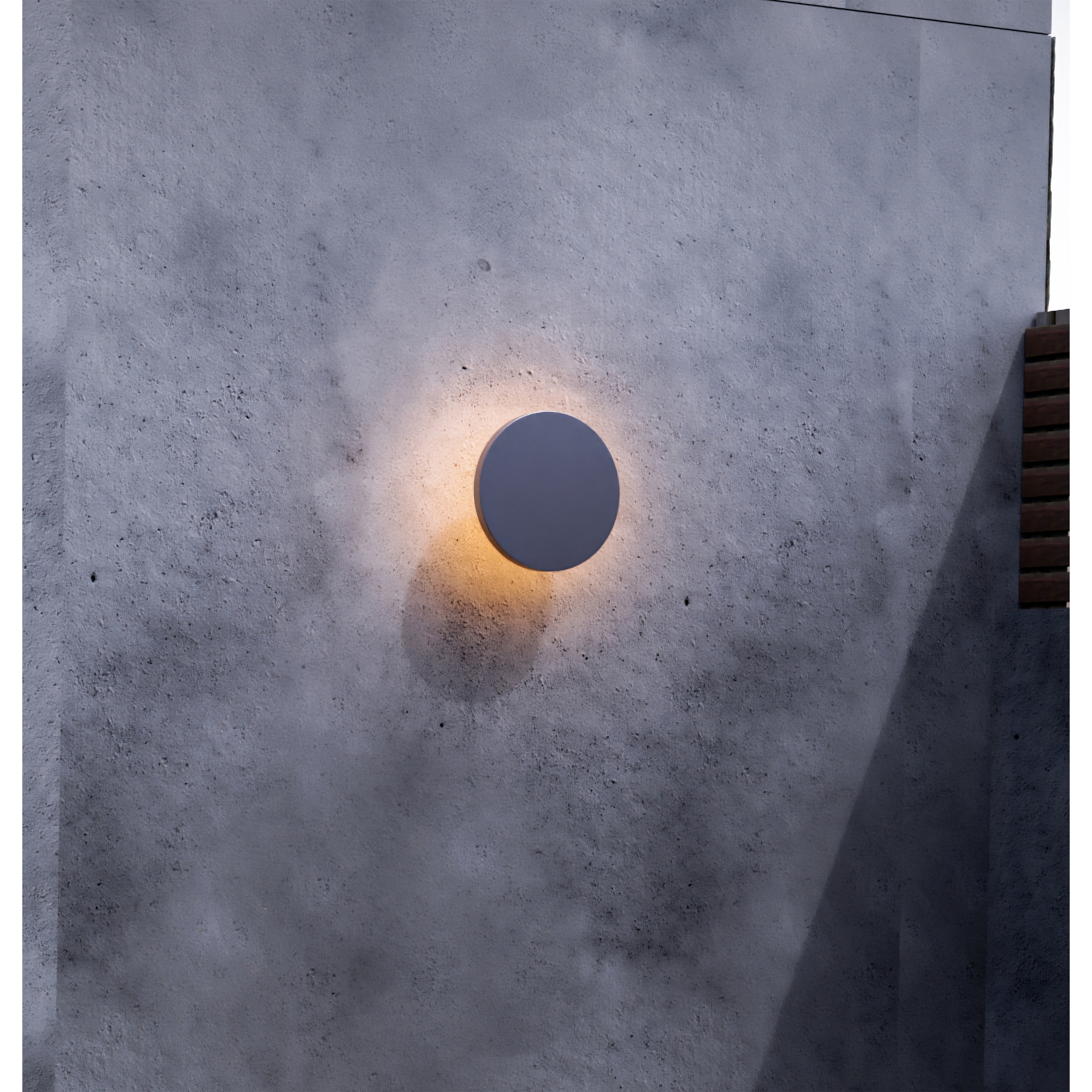 Forlight Yika - Aplique Led Exterior Circular Para Jardín Y Terraza - Luz Indirecta Con Ef