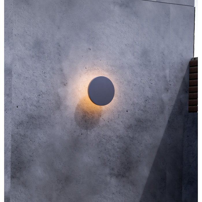 Forlight Yika - Aplique Led Exterior Circular Para Jardín Y Terraza - Luz Indirecta Con Ef