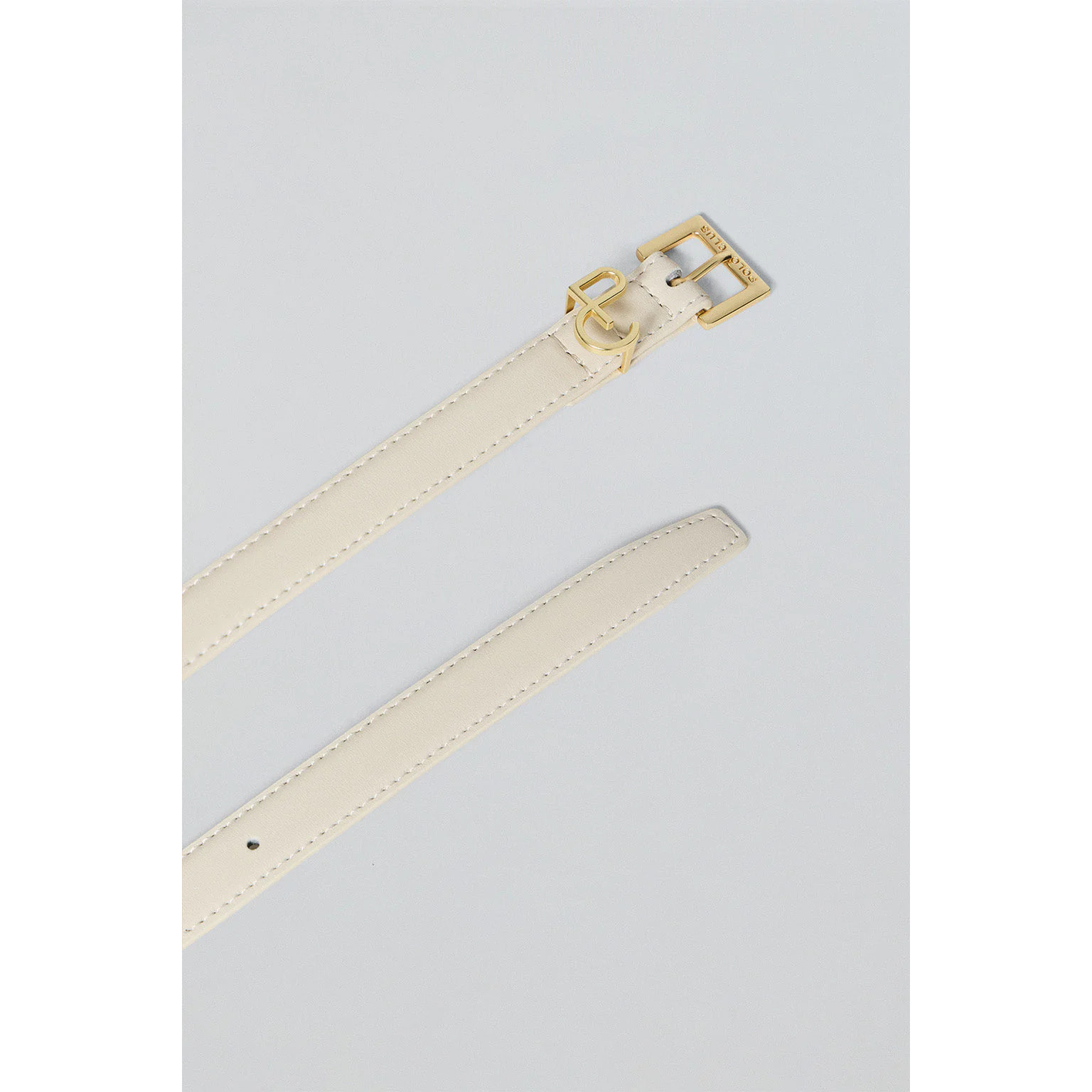 Cintura Beth beige con dettaglio monogramma PC