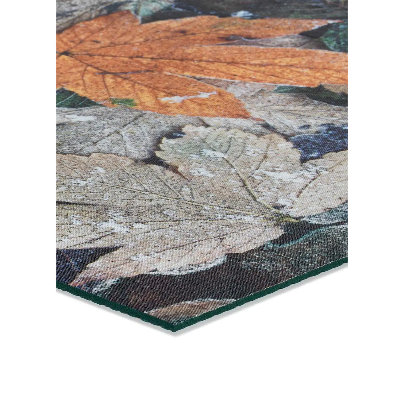 RICCI Alfombra vinílica de cocina dibujos con hojas en azul, varias medidas disponibles.