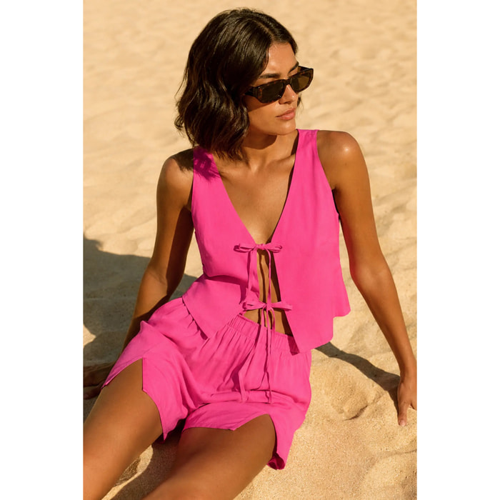 T-shirt a maniche lunghe Rosa