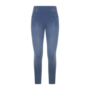 Jeggings N.O.W. skinny vita alta con impunture decorative