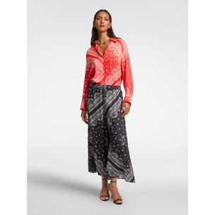 Elena Mirò - Camicia dalla stampa foulard - Rosso