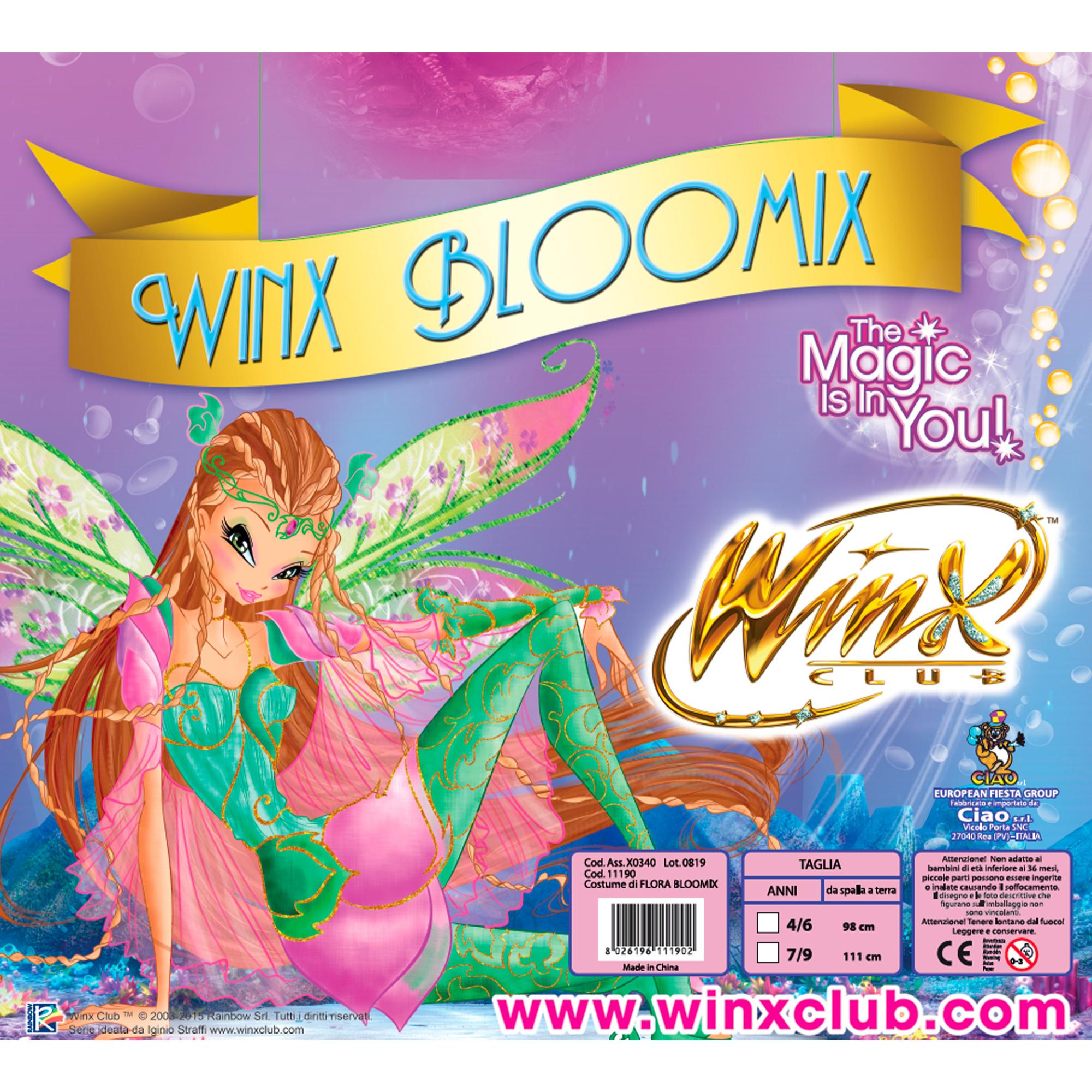 Flora Bloomix Costume Trasformazione Winx Club Bambina