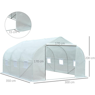 Invernadero para Cultivo de Planta de Plástico 3,5x3x2m