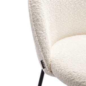 Lot de 2 tabourets de bar en tissu bouclette - ALTA