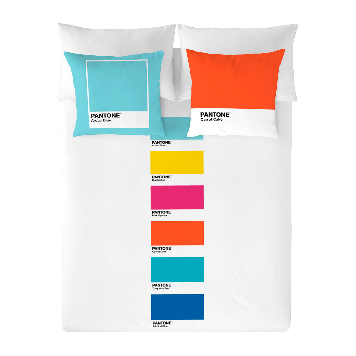 Pantone - Funda Nórdica Estampada - Cierre Solapa - 100% Algodón - Incluye 1/2 Fundas de Almohada - Fun Deck A