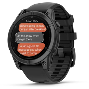 Montre sport GARMIN Fenix E 47mm Gris Acier bracelet noir