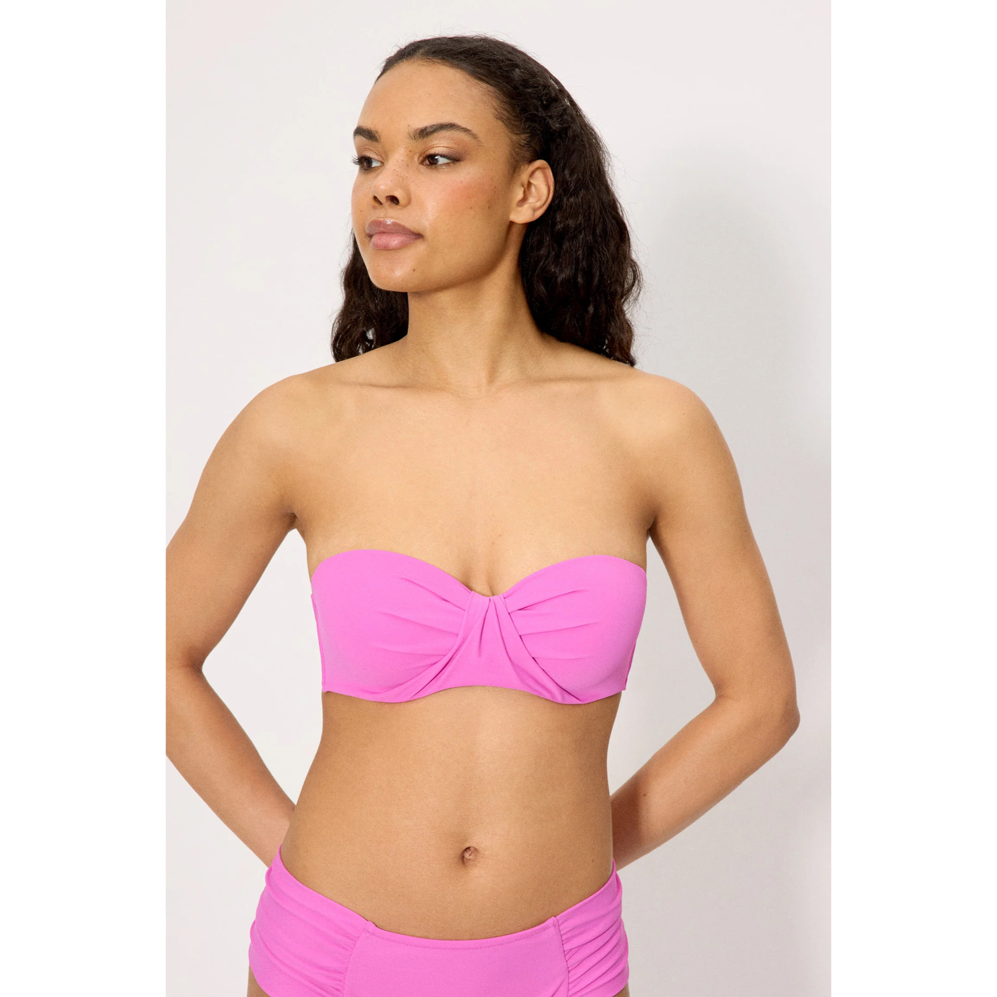 Top bikini bandeau Rosa