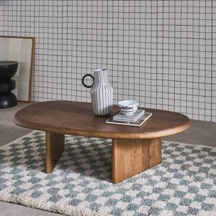 Table basse ovale bois de manguier SHIVA
