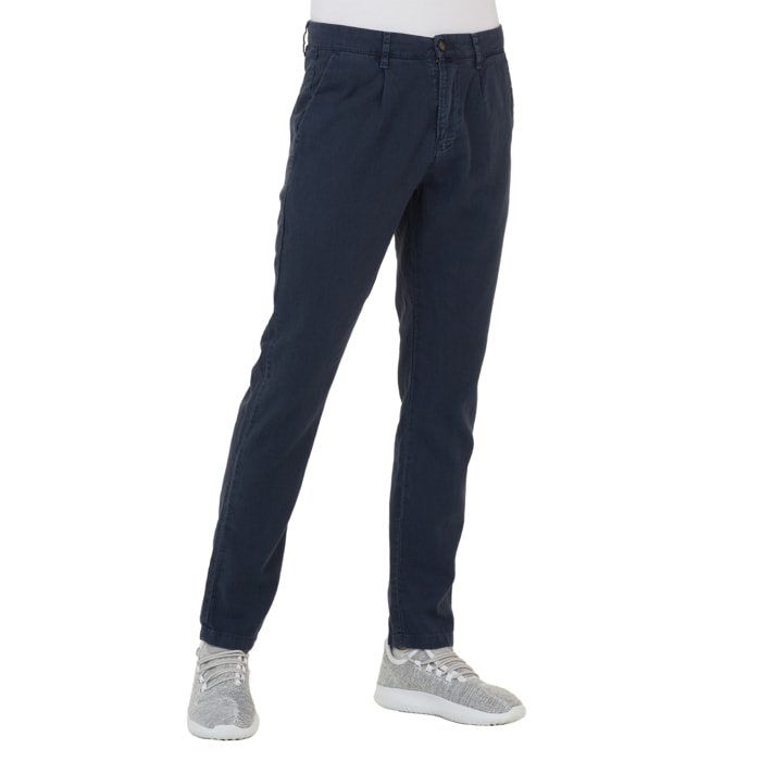 Pantalone in lino Tamborine Blu navy
