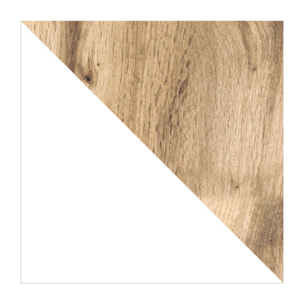 Olga - meuble TV - effet bois et blanc - 2 tiroirs - 198 cm - Bois / Blanc