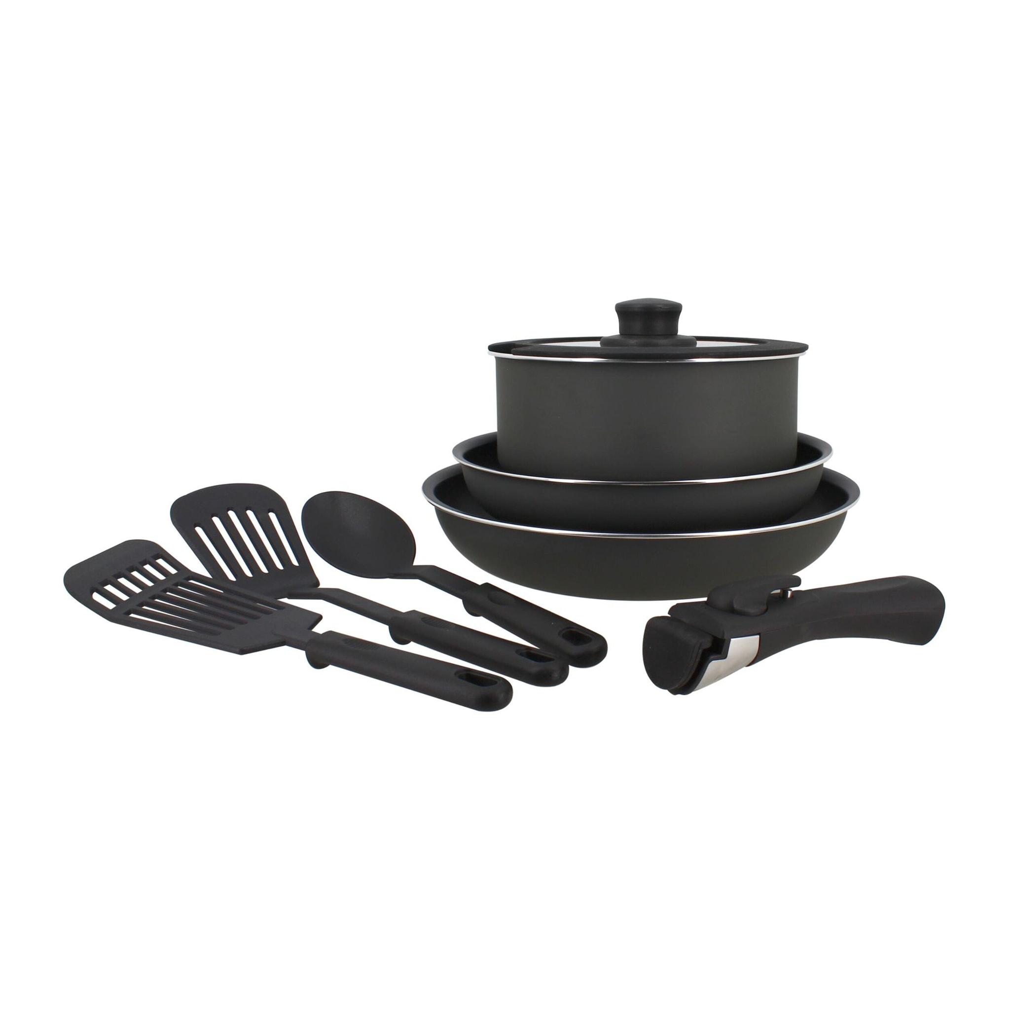Batterie de cuisine 8 pièces en aluminium noir - tous feux IRIS