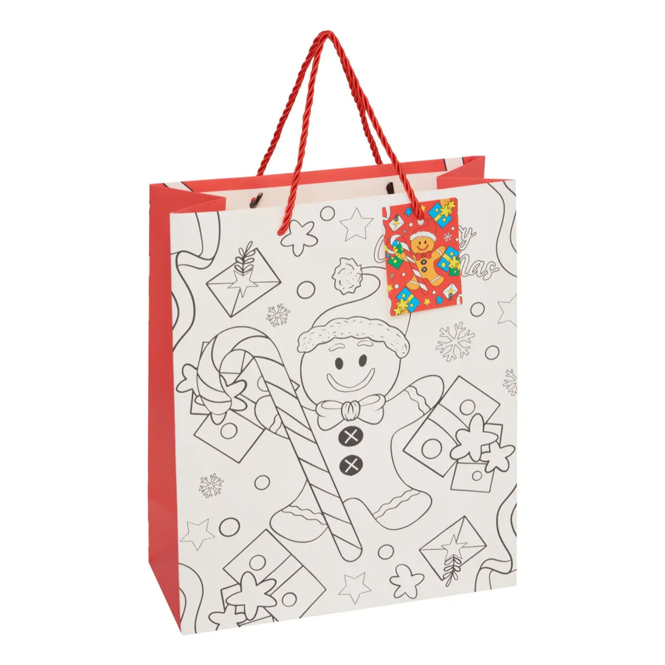 Sac à colorier de Noël renne Ginger moyen modèle