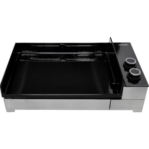 Plancha gaz FORGE ADOUR Premium 60 Inox 2brûleurs à poser, 58.5x40.5 cm