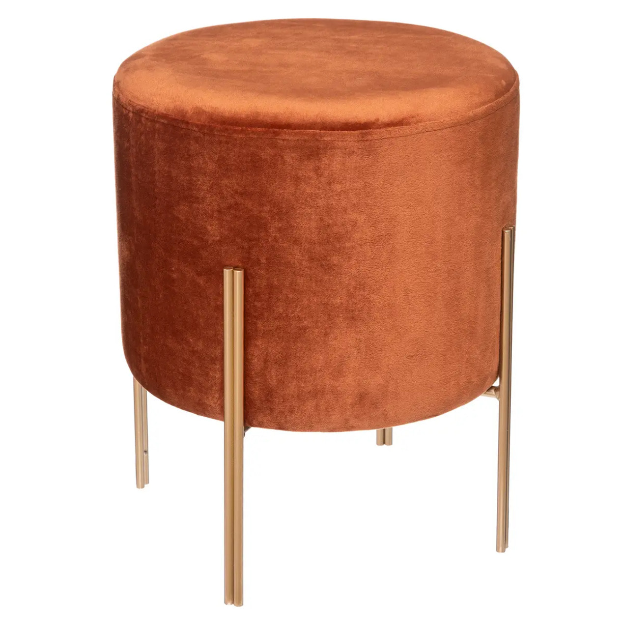 Tabouret "Living" - ambre - velours