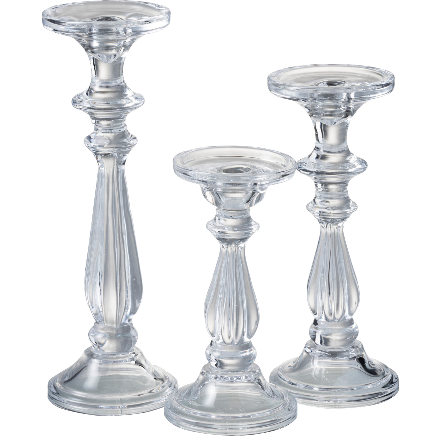 J-Line chandelier/bougeoir Tibo - verre - transparent - large