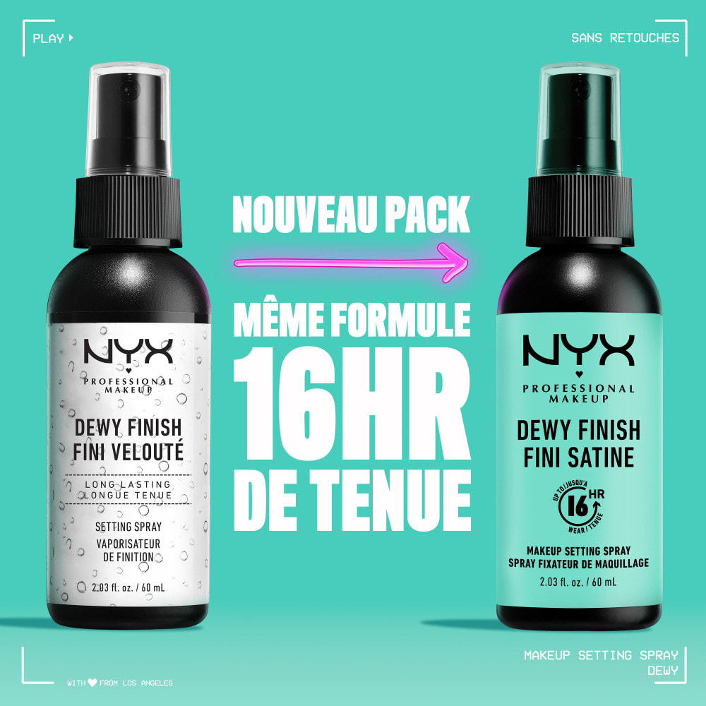 NYX Professional Makeup Spray Fixateur, Tenue Longue Durée, Fini Velouté