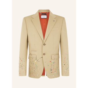 PHILIPP PLEIN Blazer Gigolo Fit Paint Splash Painted