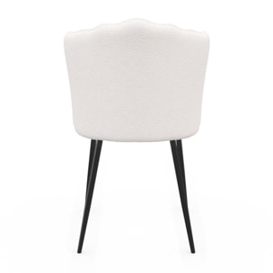 Chaises Arielle - Blanc bouclette