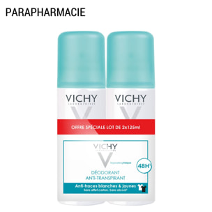 Anti-Transpirant - Déodorant Anti-Traces 2x125 ml