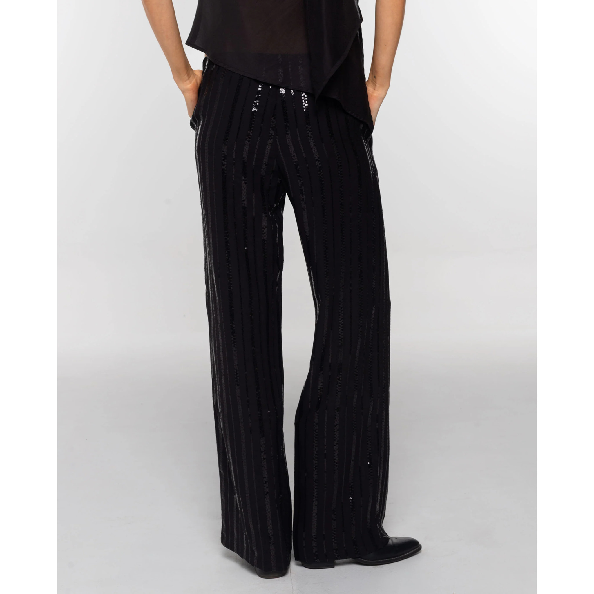 Pantalón fluido de mujer con lentejuelas