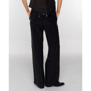 Pantalón fluido de mujer con lentejuelas