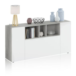 Aparador Coup Blanco Artik (Blanco Mate) - Gris Cemento