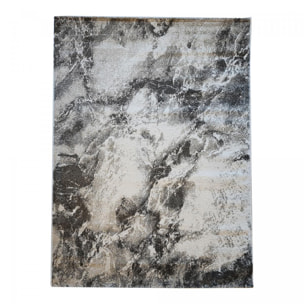 tapis moderne gris et taupe aux motifs abstraits
