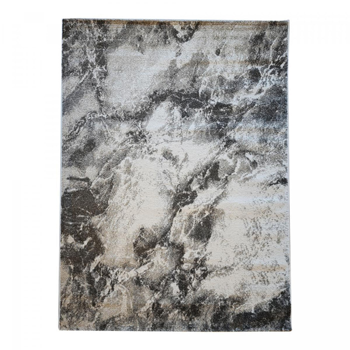 tapis moderne gris et taupe aux motifs abstraits