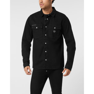 PHILIPP PLEIN Denim Shirt Ls