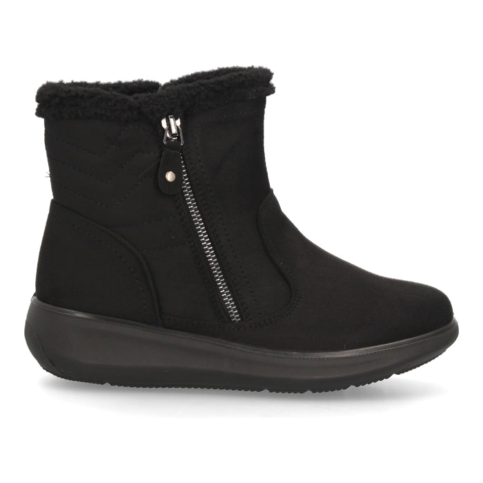 Botines cálidos con cremallera lateral para mujer