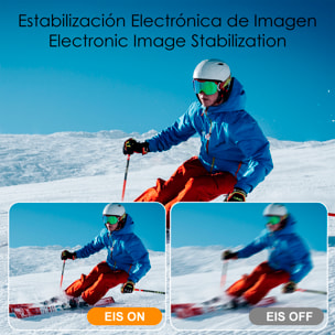 Camera Sportiva M86 TR 8k 15fps con 50 mpx, doppio schermo da 2" e 1.3" con una moltitudine di accessori sportivi e WIFI.