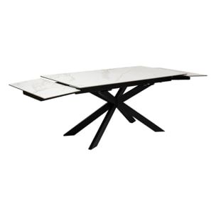 Table à manger extensible "Boot" blanc 160x90x76cm