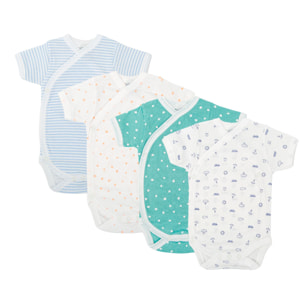 Pack 4 Body Cruzado Manga Corta