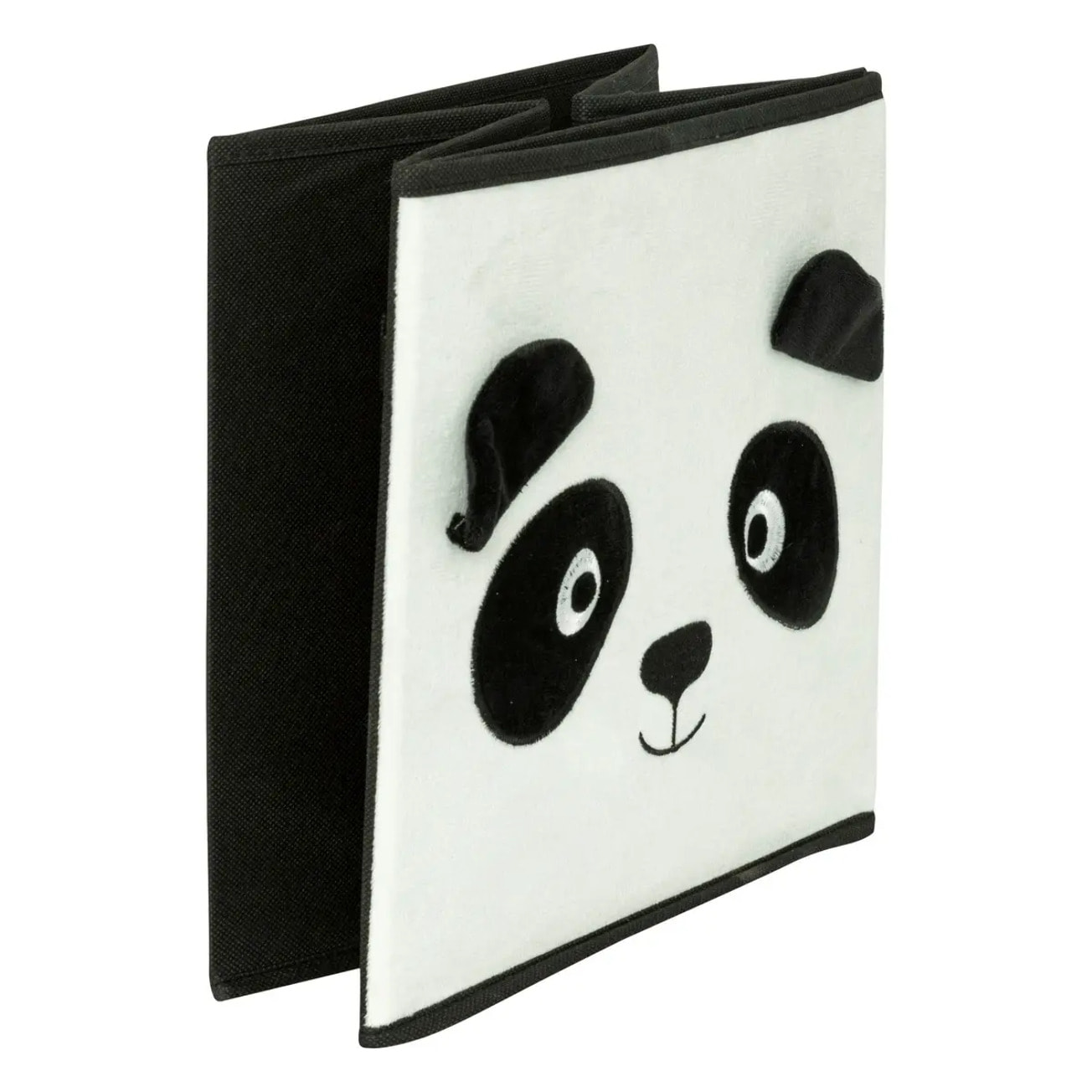 Boîte de rangement enfant panda "Joey" noir & blanc 29x29cm