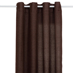 Rideau en maille "Wild" marron tonka 140x260cm