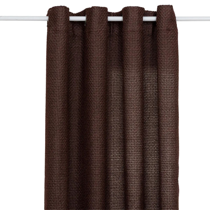 Rideau en maille "Wild" marron tonka 140x260cm