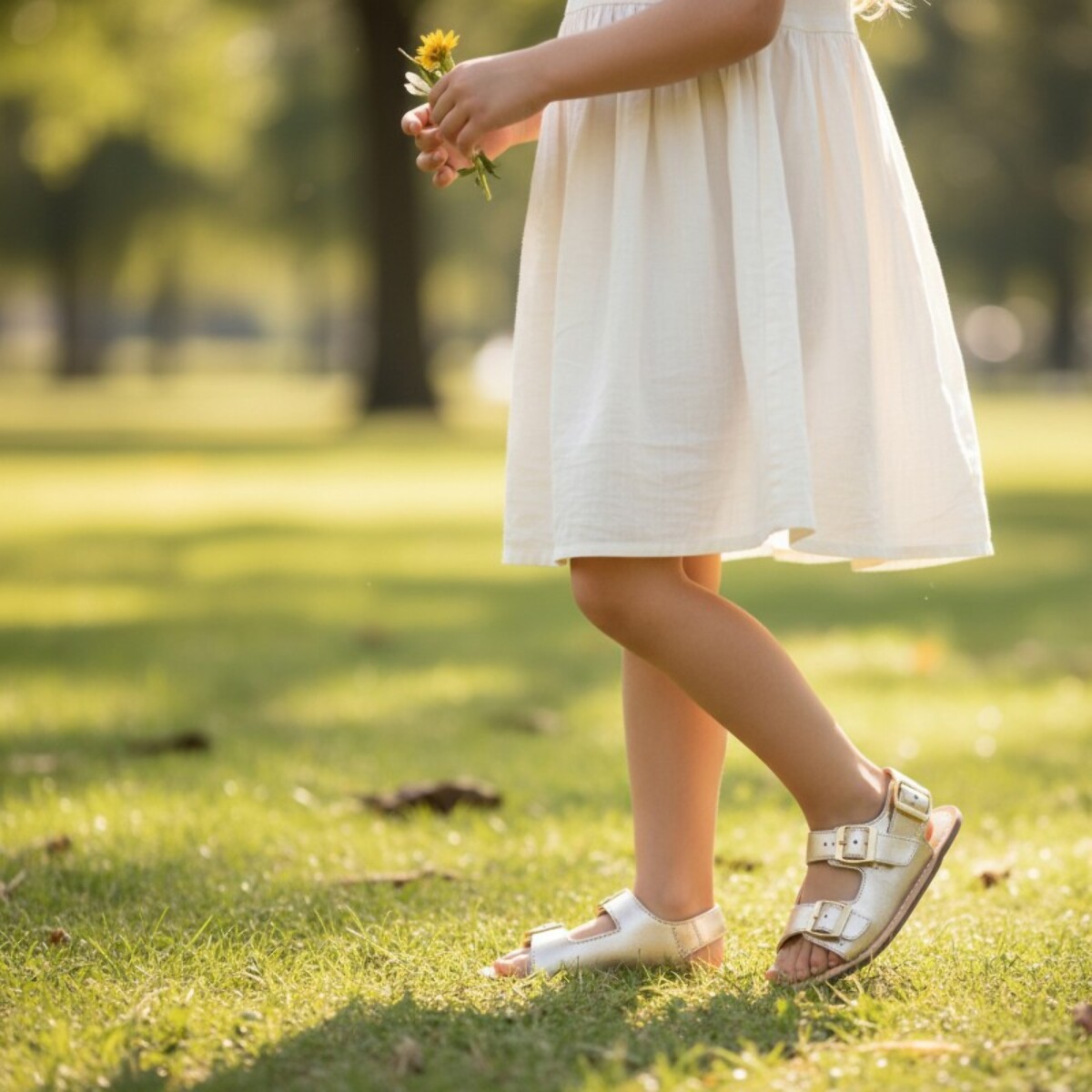 SANDALIA BAREFOOT PIEL CHETTO TIPO BIO ORO