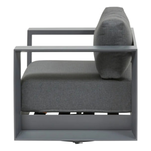 Fauteuil de salon de jardin rotatif ALLURE Gris / Graphite