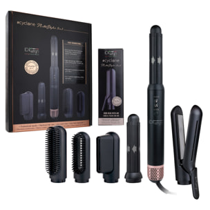 Set Asciugacapelli Cyclone Multi Styler 5 in 1 + Testina piastra - nero - 1200 W