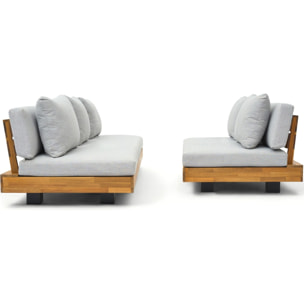 Salon de jardin 5 places en bois FSC - CAPRI