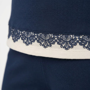Pigiama Donna De Fonseca Interlock Art. DPD417 Blu