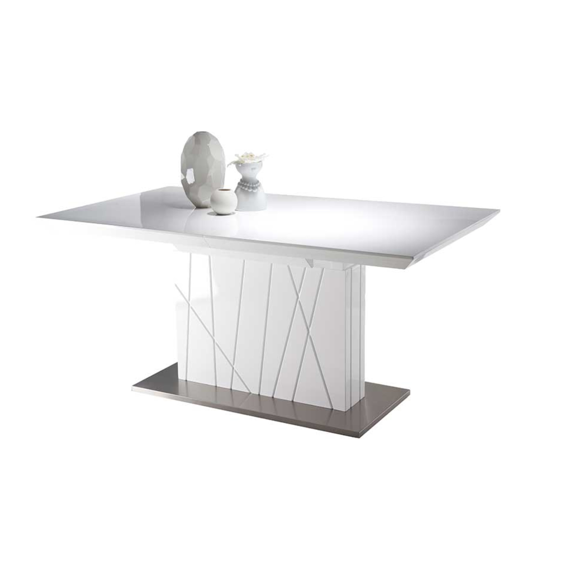 Mesa extensible – Blanco estilo clásico