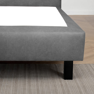 Jeu de 4 pieds de lit carres noirs | Bois Naturel | Hauteur 20 cm