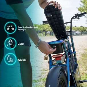 Draisienne Électrique Adulte Thunder 160 – Moteur 1100W - Autonomie Jusqu'a 30 km - Pneu 16" FATBIKE - Batterie 42V/7,8Ah - Poids 28Kg