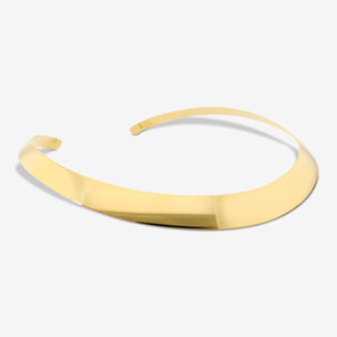 Collana Choker a Specchio in Argento 925 placcato Oro Giallo 18Kt
